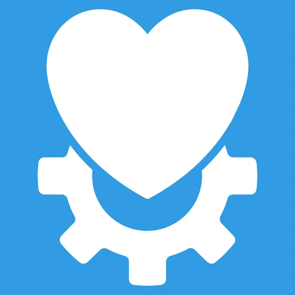 Mechanische hart pictogram — Stockvector