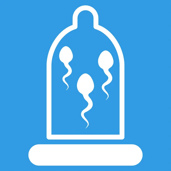 Esperma en el icono del condón — Archivo Imágenes Vectoriales