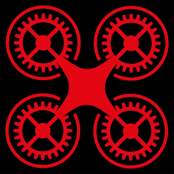 Quadcopter Flat pictogram — Stockvector