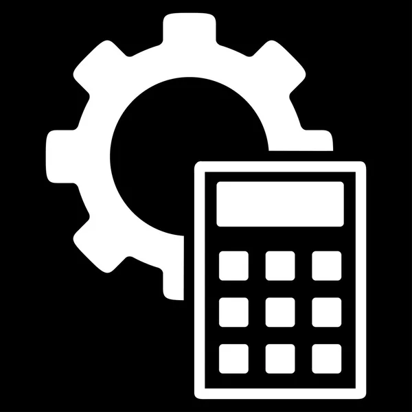 Calculs d'ingénierie Icône plate — Image vectorielle