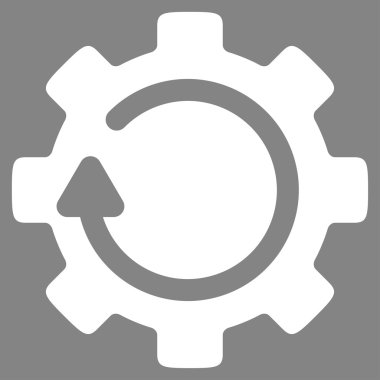 Dişli döndürme düz simgesi