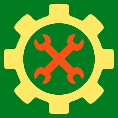 Hizmet araçları düz simgesi