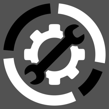 Seçenekleri diyagramı düz simgesi