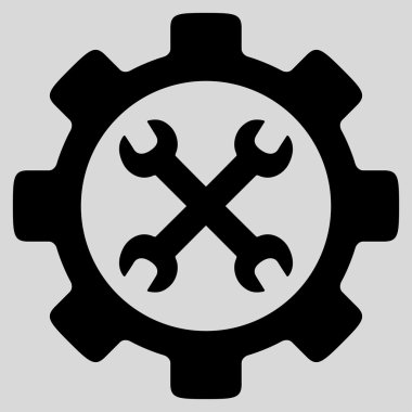 Hizmet araçları düz simgesi