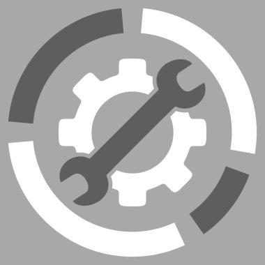 Seçenekleri diyagramı düz simgesi