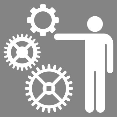 Mekanik sunu düz simgesi