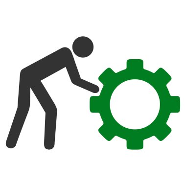 Çalışma kişi düz simgesi