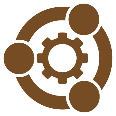 ekip çalışması düz simgesi