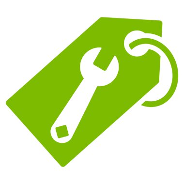 Onarım etiketi düz simgesi