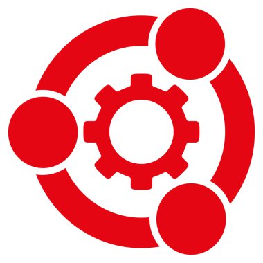 ekip çalışması düz simgesi