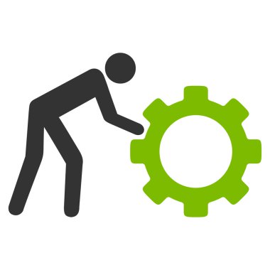 Çalışma kişi düz simgesi