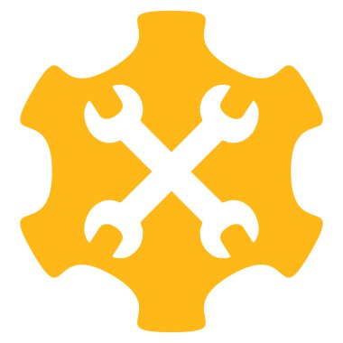 Hizmet araçları düz simgesi