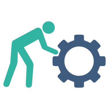 Çalışma kişi düz simgesi