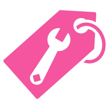 Onarım etiketi düz simgesi