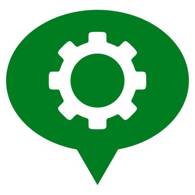 Atölye harita işaretleyici düz simgesi