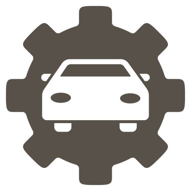 Otomobil servisi düz simgesi