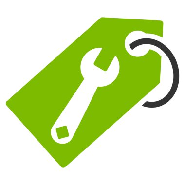 Onarım etiketi düz simgesi