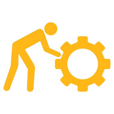 Çalışma kişi düz simgesi