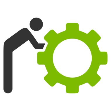 Çalışma kişi düz simgesi