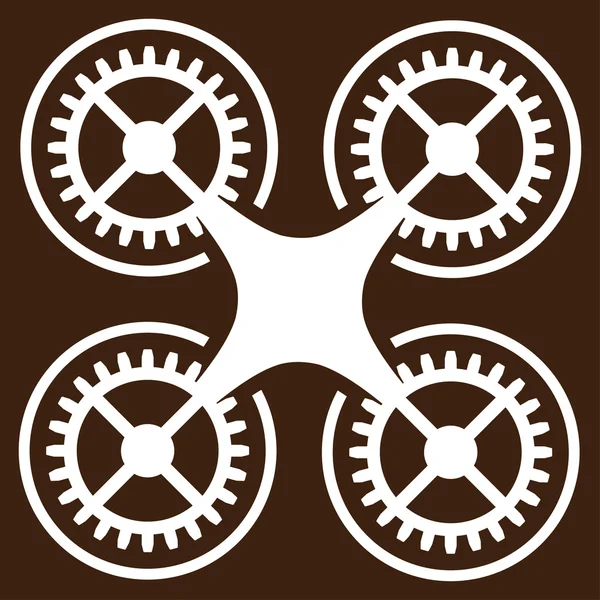 Quadcopter Flat Icon — Stock Vector