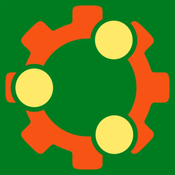 Teamwerk platte pictogram — Stockvector