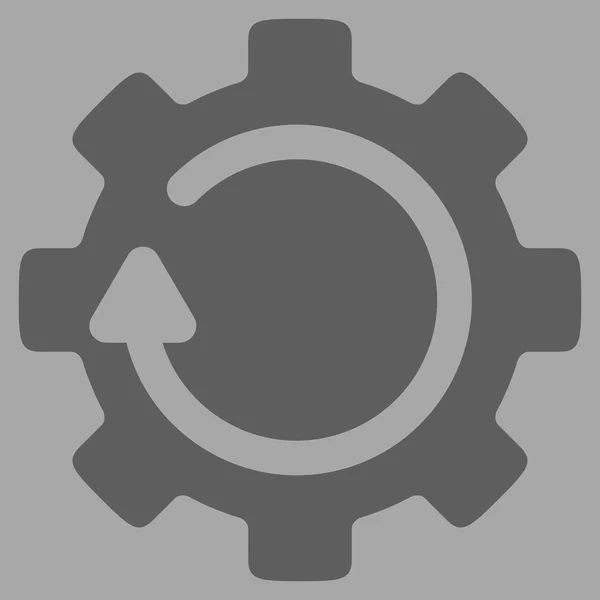 Icono plano de rotación de engranajes — Vector de stock