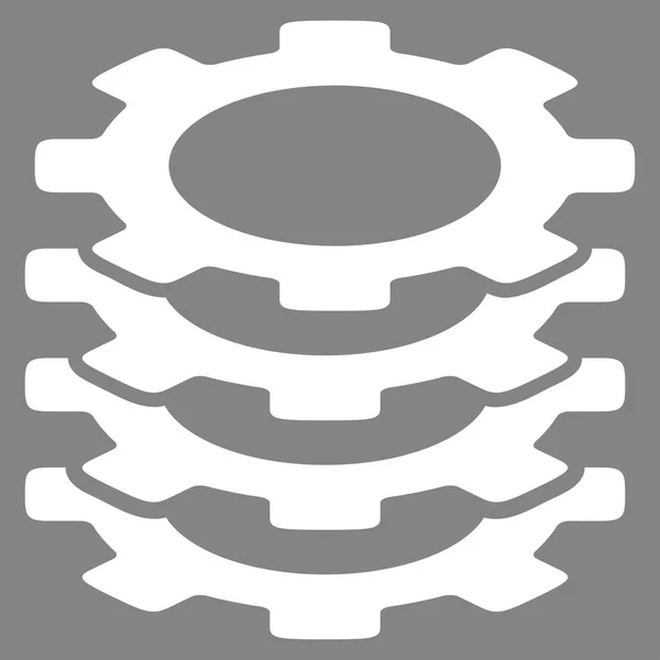 Engrenages Icône plate — Image vectorielle