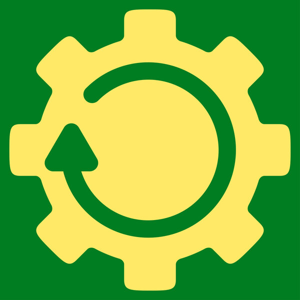 Gear Rotation Flat Icon
