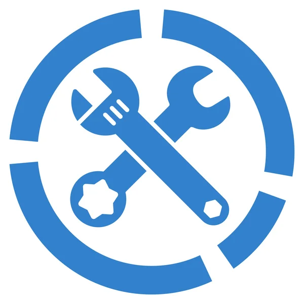 Werkzeuge Diagramm flaches Symbol — Stockvektor