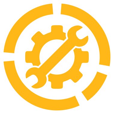 Seçenekleri diyagramı düz simgesi