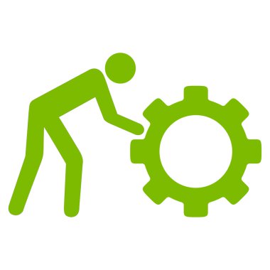 Çalışma kişi düz simgesi