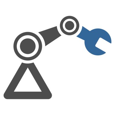 Robotik düz simgesi