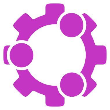 ekip çalışması düz simgesi