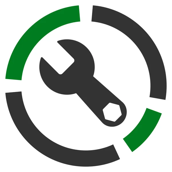 Diagrama de herramientas Icono plano — Vector de stock