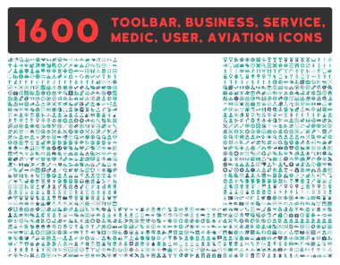 Müşteri simgesini büyük piktogram koleksiyonu ile