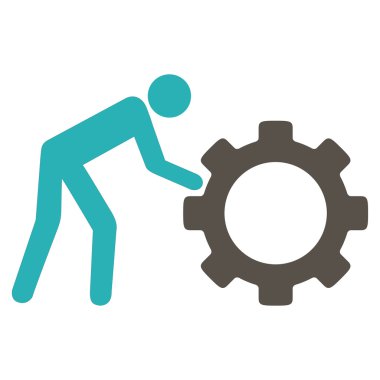 Çalışma kişi düz simgesi