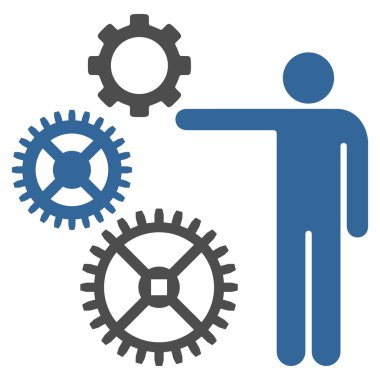 Mekanik sunu düz simgesi