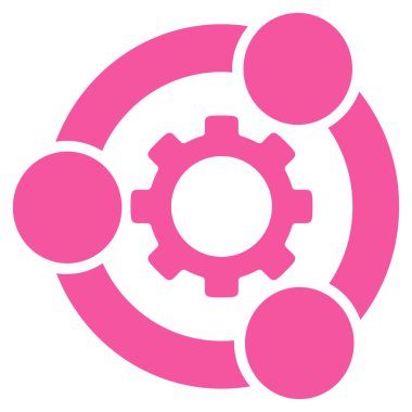 ekip çalışması düz simgesi