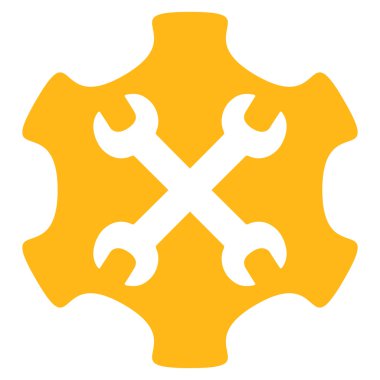 Hizmet araçları düz simgesi