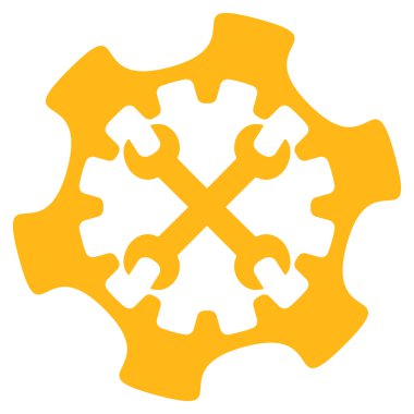 Hizmet araçları düz simgesi