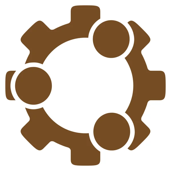 Teamwork Flat Icon — Stock Vector