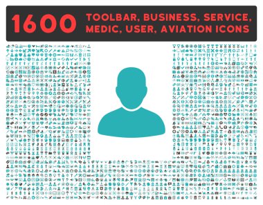 Müşteri simgesini büyük piktogram koleksiyonu ile