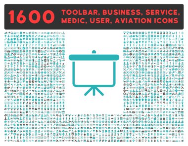 Projeksiyon simgesi büyük piktogram koleksiyonu ile