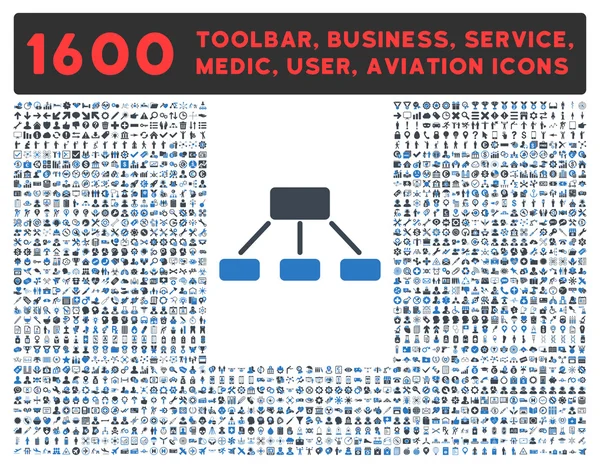 Hiyerarşi simgesi büyük piktogram koleksiyonu ile