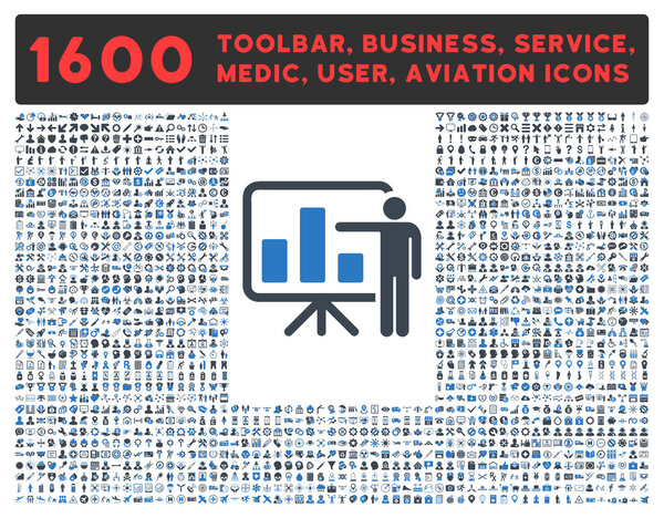 Презентация иконы с большой коллекцией пиктограмм
