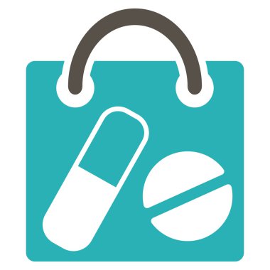 Uyuşturucu alışveriş çantası simgesini