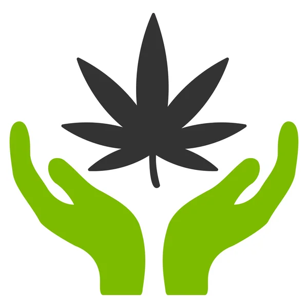 Icono del cuidado del cannabis — Archivo Imágenes Vectoriales