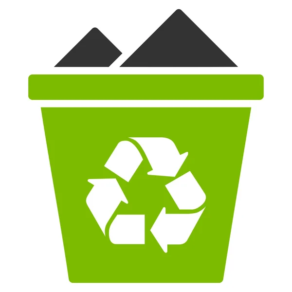 Full Recycle Bin Icon — Stock Vector