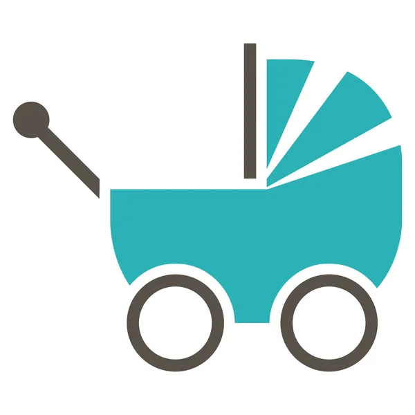 Icono de carro de bebé — Vector de stock