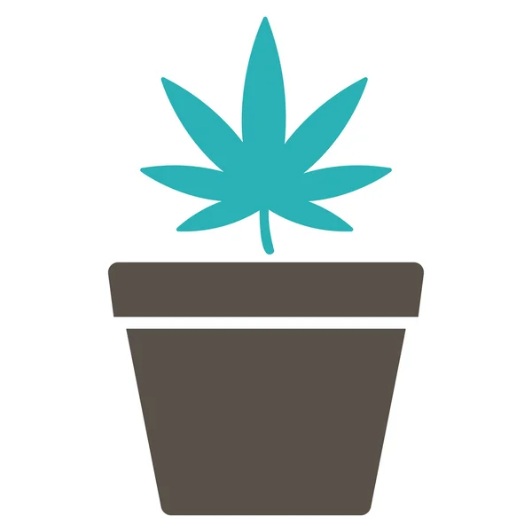 Ikon Pot Cannabis - Stok Vektor